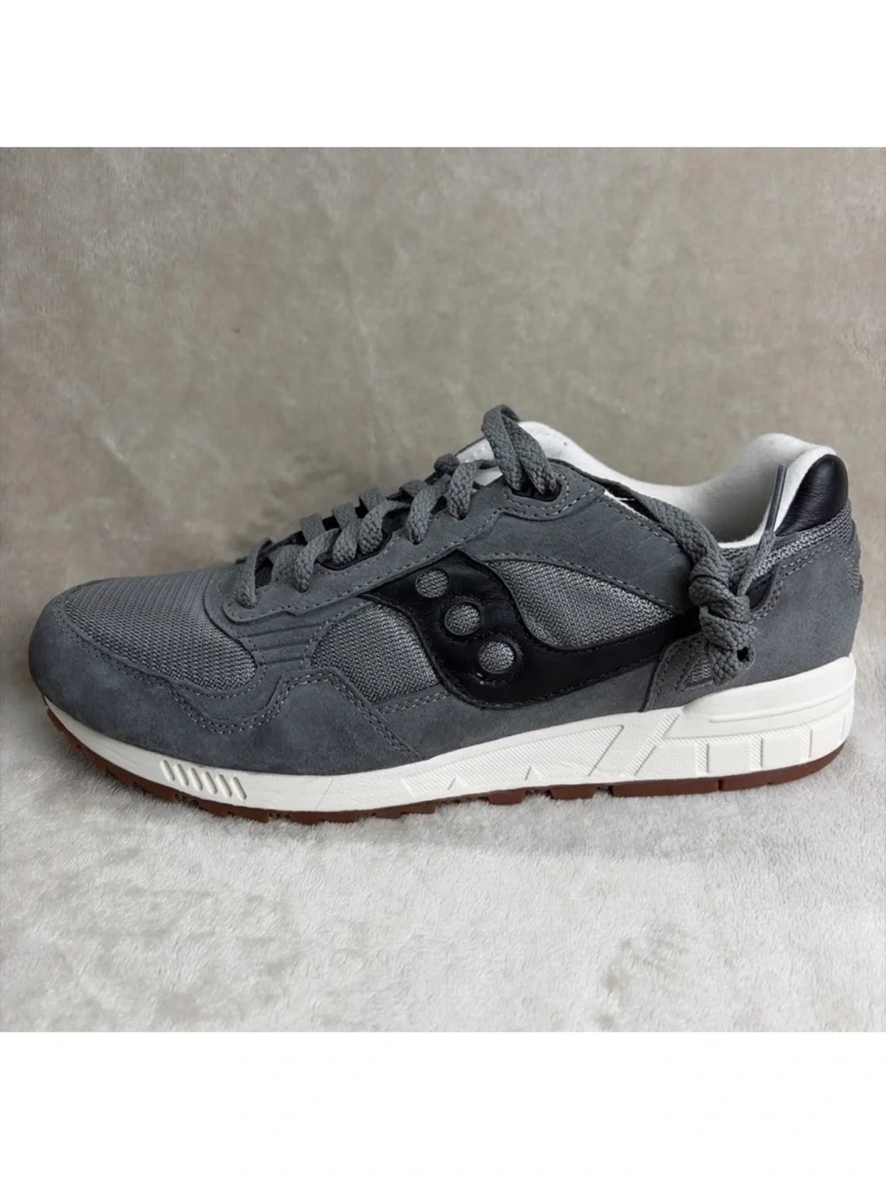 Saucony Shadow 5000 Gray/Black Size 10.5 Sneakers Retro-Style Walking S70665-71